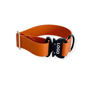 Collar de entrenamiento al aire libre para perro, suministros para mascotas con logotipo personalizado, hebilla de liberación rápida de Metal duradero, ajustable, impermeable, de PVC - Product Image 4