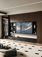 Lemari TV Aluminium Tahan Api dengan Konstruksi Anti Karat dan Tahan Air, Dilengkapi Penyimpanan Kustom untuk Seluruh Rumah, Cocok untuk Ruang Tamu Modern dan Hotel