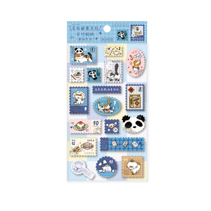 Paquete de 3 Hojas de Pegatinas con Formas Especiales, Serie Meow Express con Fecha, Adorables Animales para Decoración de Diarios y Collages - Product Image 5