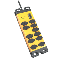 Stop Kontak Ekstensi Industri Linsheng Factory Direct Desktop 9 Lubang 2 USB-A 2 Type-C 125V dengan Proteksi Lonjakan Tegangan