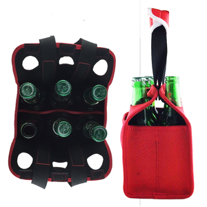 Biểu tượng tùy chỉnh Neoprene bia chai tàu sân bay Tote Túi <span class=keywords><strong>10</strong></span> chai rượu vang chủ xách tay chai nước giỏ - Product Image 6