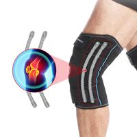 Genouillère de protection professionnelle en néoprène épais antidérapant avec stabilisateurs latéraux en silicone pour adultes atteints d'arthrite