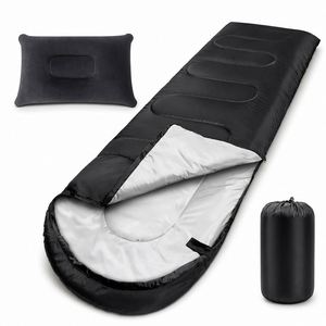 Custom Waterproof Double <b>Sleeping</b> <b>Bag</b> Winter -20 Outdoor Camping Sleep System <b>with</b> <b>Pillow</b> Compression Sack OEM - Product Image 1