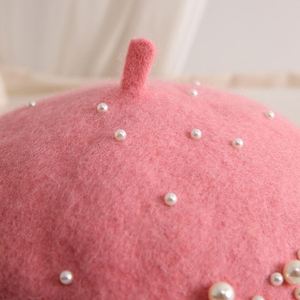 12 couleurs Stock OEM Service broderie personnalisée 100% laine français Chic femme chapeau béret chapeau pour les femmes - Product Image 6