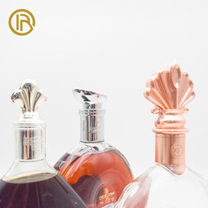 Tapa de Botella de Vino y Whisky de Lujo OEM/ODM en <span class=keywords><strong>Oro</strong></span>, Plata y Zamak con Bomba Antiderrames Personalizable, Capacidad de <span class=keywords><strong>750</strong></span> ml para Envasado de Vino - Product Image 1