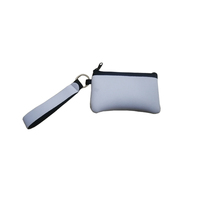 Porte-cartes d'identité et porte-monnaie en néoprène, petit pochette à poignet, blancs pour sublimation RTS