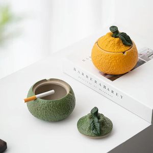 Cendrier en céramique créatif, cendrier en forme d'orange porte-bonheur pour la décoration de la maison - Product Image 6