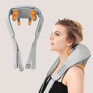 Wireless Portable Neck Massager With Heat Shiatsu Neck Shoulder Massager 5d Kneading Neck Massager