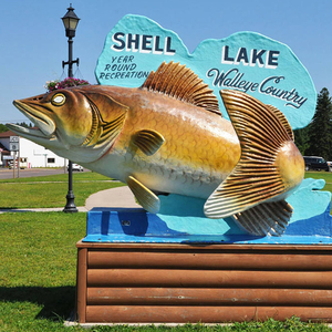 Decorazione in fibra di vetro scultura di pesce grande statua di pesce in resina arti per il giardino del mare - Product Image 5