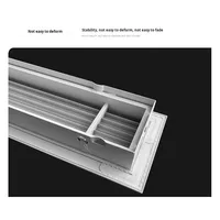 Grille de ventilation en alliage d'aluminium à persiennes, diffuseur en forme de bande, facile à installer et à entretenir pour climatiseur central