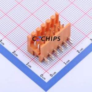 KF2EDGER-3.5-2*6P Plug-in Terminal Block Bent Lead Through Hole,P=3.5mm Connector Board-to-Board / Socket Open 2x6P 3.5mm Orange - Product Image 1