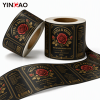 Maßgefertigte Ölbeständige Private Botanische Ätherische Öl-Flaschenetiketten Gestempelt Stark Klebende Verpackung Vinyl-Logo Rollenverpackung