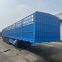 Semi-remorque à ridelles de haute qualité à 3 essieux et 60 tonnes avec parois latérales pour le transport de bétail et de marchandises en vrac