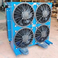 Refroidisseur d'huile hydraulique à plaques et ailettes en aluminium, ventilateur 220V, débit 280L/min, compatible moteur, faible coût d'entretien pour machines portuaires