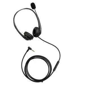 Auriculares por encima de la oreja con cable de 3,5mm, para videojuegos, con micrófono, Control de volumen, estéreo de graves, para teléfono móvil, PC y portátil