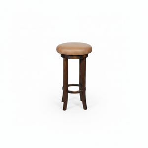 Premium Quality Modern Wooden Bar <b>Stool</b> with Upholstered Round <b>Seat</b> and Laser Stitching for Home Hotel and Dining Use - Product Image 2