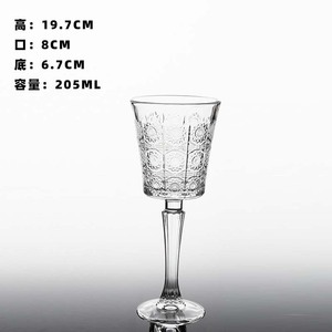 Vente <span class=keywords><strong>en</strong></span> gros de verres à vin rouge gaufrés à <span class=keywords><strong>trompette</strong></span> rétro 200ml 260ml Verre à vin à taille simple Boisson froide Champagne Globlet - Product Image 6