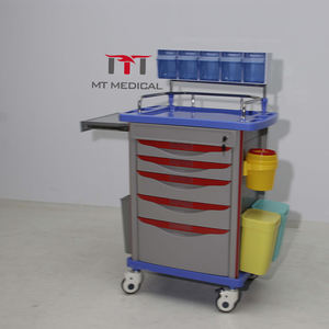 <span class=keywords><strong>Chariot</strong></span> <span class=keywords><strong>d</strong></span>'urgence médical MT MEDICAL pour hôpitaux et cliniques, avec matériau ABS et métal durable - Product Image 3