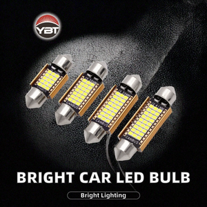 หลอดไฟ LED สำหรับรถยนต์ 12-24V ความสว่างสูง รุ่น Festoon สีทอง อะลูมิเนียม ขนาด 31/36/39/41 มม. ใช้สำหรับไฟภายในรถยนต์และไฟป้ายทะเบียน สำหรับรถยนต์รุ่นปี 2016 - Product Image 3