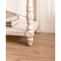 Table console blanche classique européenne vintage en bois sculpté meuble d'appoint pour le salon