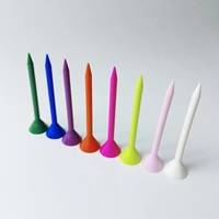 Tees de golf en bambou personnalisés OEM/ODM, modèle OH60493, 2-3/4 3-1/4 83mm, écologiques, couleurs mélangées, emballage de 1000 pièces