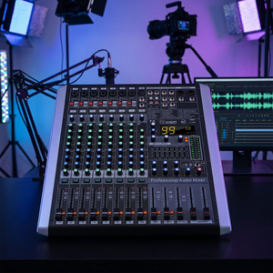 Consola mezcladora de audio profesional DKS 9 13 17 canales, controlador de DJ, MP3, Bluetooth, doble efecto 99 para karaoke, grabación en PC - Product Image 5
