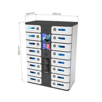 Y2Power MAX Casier de recharge pour téléphones portables à 16 baies, Station de charge rapide PD 20W, Optionnel pour support au sol et écran publicitaire