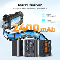 K&F Concept compatible avec Sony, lot de 3 batteries d'appareil photo NP-FZ100 2400mAh et chargeur rapide, ensemble de batteries rechargeables pour appareil photo numérique