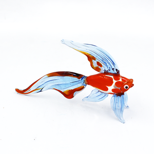 Vari Pesci Decorativi in <span class=keywords><strong>Vetro</strong></span> Adatti per Acquari, Statuette in <span class=keywords><strong>Vetro</strong></span> Fatte a Mano, Artigianato in <span class=keywords><strong>Vetro</strong></span> a Forma <span class=keywords><strong>di</strong></span> <span class=keywords><strong>Pesce</strong></span> Rosso - Product Image 2