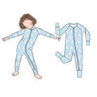 Bamboe Pasen Konijntje Print Baby Cabriolet Rits Pyjama Romper Voor Pasgeboren En Peuter Kinderen