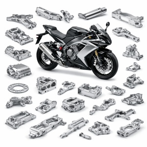قطع غيار دراجات نارية مصنوعة من الألومنيوم المثقب بتقنية CNC، مكونات دقيقة مخصصة للتصنيع بالجملة - Product Image 1