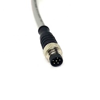 Câble de codeur de capteur OEM amphenol IP67 câble gris moulé mâle M8 d'alimentation