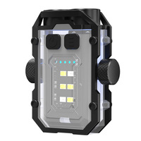 Linterna EDC Multifuncional, 8 Modos, Recargable por USB, LED, IP55 Impermeable, Más de 1000 Lúmenes, Haz Ajustable, Base Magnética con Clip
