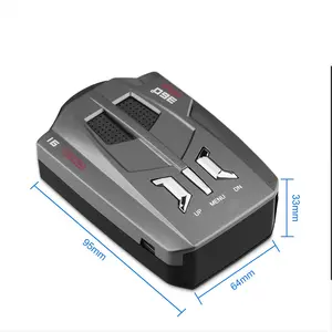 Auto Auto Radardetector 360 Led Display Radar Flow Bewegingsdetectie Snelheid Detector Black Box