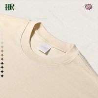Vente en gros T-shirts sans étiquette Streetwear lourd à manches longues 100% coton surdimensionné unisexe 280 Gsm T-Shirt