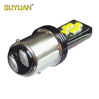 Vente directe d'ampoules LED pour voiture, blanc, rouge, jaune, Canbus 3030-12smd P21w 1156 1157, ampoule LED de signalisation