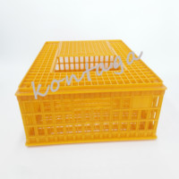 Caisse de transport pliable en plastique pour volailles, cage à poulets empilable avec porte coulissante, ventilée, en PP, pour oiseaux vivants, canards, pigeons