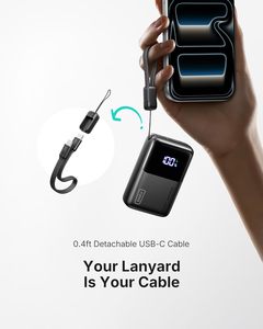 <span class=keywords><strong>Cargador</strong></span> Portátil Ultra Mini INIU de 10000mAh, Carga Rápida de 45W, Doble USB-C/USB-A, Pantalla Digital, Banco de Energía de Viaje Seguro para Vuelos - Product Image 5
