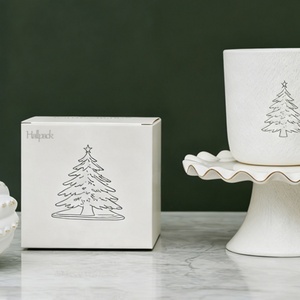 Boîte de Noël personnalisée, boîte cadeau en carton biodégradable de luxe pour bijoux, cadeau de la Saint-Valentin, emballage de bougie, cosmétique, baume à lèvres - Product Image 1