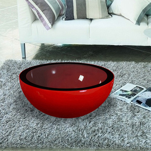 โต๊ะกาแฟทรงกลมทำจากไฟเบอร์กลาสสีดำทรงกลมสำหรับใช้ในสวน C056โต๊ะข้างขนาดเล็กเฟอร์นิเจอร์ทันสมัยบ้านหรูหรา - Product Image 3