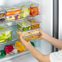 Contenants de Conservation des Aliments Frais avec Couvercle Hermétique Transparent en SAN pour Réfrigérateur, Légumes, Kimchi – Plusieurs Tailles – Vente en Gros