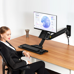 Có thể điều chỉnh mb32 Wall Mount Workstation dễ dàng-to-sử dụng khí mùa xuân cánh tay 19-27 inch màn hình chủ nhôm bàn phím khay ngồi đứng - Product Image 2