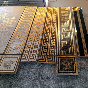Springletile Foshan Building Materials Italian Matt Floor Ceramic Bathroom and Toilet <strong>Tile</strong> Luxury Gold Decorative Border <strong>Tile</strong> - Product Image 6