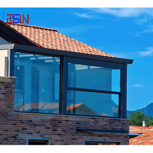 Fenêtre coulissante verticale simple ou double en aluminium électrique, conception personnalisée, acier inoxydable, résistante au feu, réduction du bruit - Product Image 1