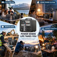 Centrale Électrique Portable OEM 1200W 1500W 1700Wh, Générateur Solaire 220V pour Maison, Camping, Voyage et Urgences