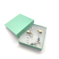 Boîte en papier gris écologique recyclable avec couvercle et base, insert en éponge de coton, logo personnalisé pour l'emballage cosmétique