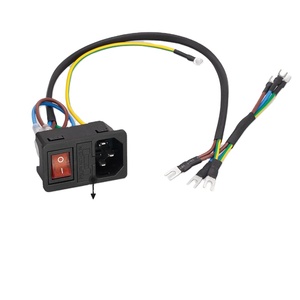 Câble de raccordement en cuivre étamé PVC pour prise secteur, avec interrupteur à bascule à 2 vitesses et 4 pattes, pour alimentation de bureau 3D - Product Image 2