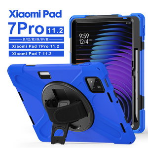 Housse de <span class=keywords><strong>tablette</strong></span> en silicone épaisse antichoc pour <span class=keywords><strong>Xiaomi</strong></span> <span class=keywords><strong>Pad</strong></span> 7/<span class=keywords><strong>Pad</strong></span> 7 Pro 2024 11,2 pouces avec bandoulière - Product Image 2
