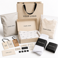 Manchon d'emballage personnalisé pour chaussettes, bande en papier kraft, carton imprimé avec logo, solution complète pour l'emballage de vêtements et de textiles