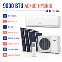 AC Tenaga Surya 9000 BTU Smart WIFI DC Inverter Wall Split Hybrid Solar Aircon Pendingin Pemanas Hemat Energi Rumah Tenang